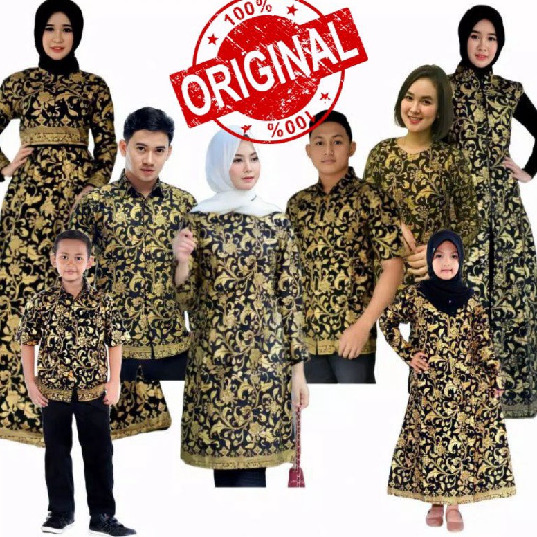 Siap Kirim BATIK KELUARGA KATUN PRIA DAN WANITA AYAH IBU ANAK CEWEK ANAK COWOK KATUN BATIK COPLE FAM