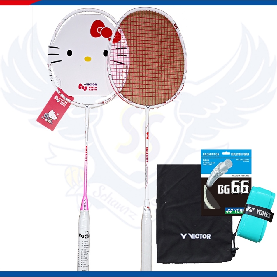 Penjualan Terbanyak Victor HELLO KITTY  Victor DXKT A HELLOKITTY Raket Badminton Bulutangkis