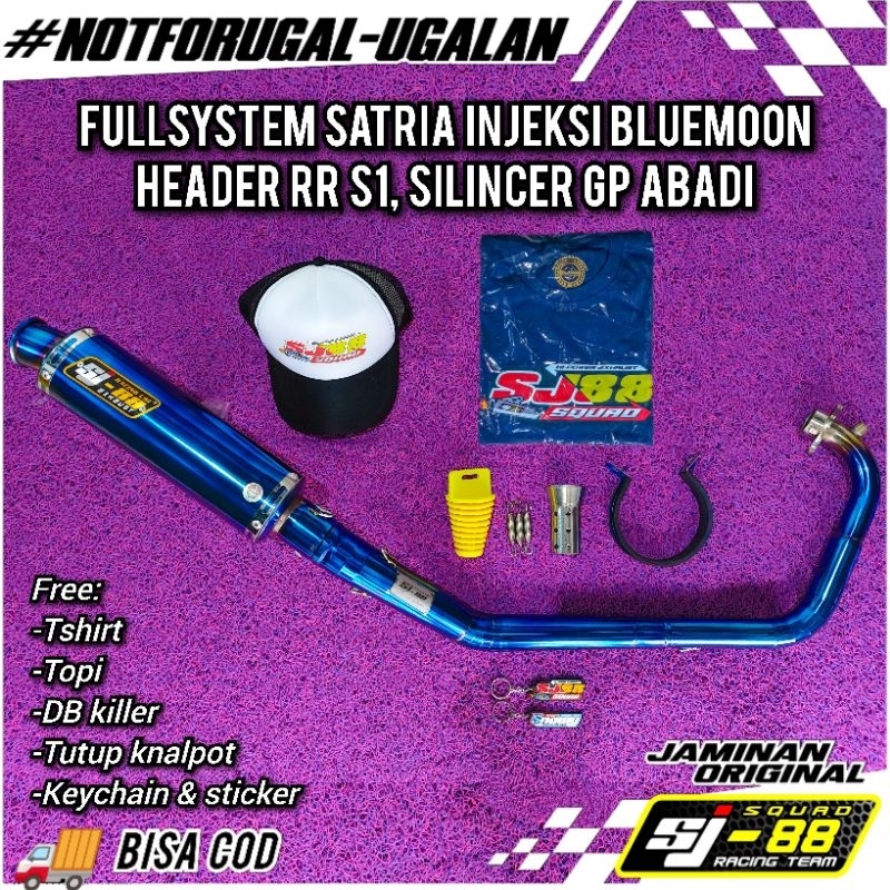[TERLARIS] Knalpot SJ88 Fullsystem Satria Fu Injeksi RR S1 Bluemoon (Banyak Bonus)
