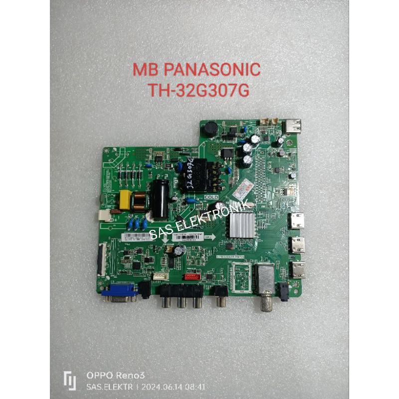 MB BOARD MOTHERBOARD MAINBOARD MESIN TV LED KABEL LVDS PANASONIC 32 INCH TH-32G307G TH-32G307 G