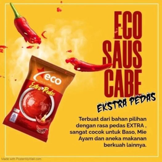 

ECO SAUS SAMBAL EXTRA PEDAS 1000 gram / 1kg