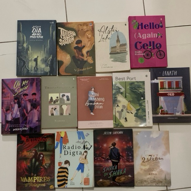 Preloved Novel ORIGINAL Eknath, Alester Lake, Hello Again cello, Tulisan Sastra, dll.