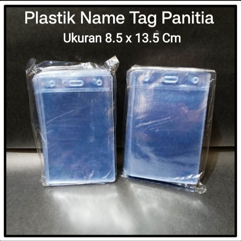 

50 Pcs Plastik Panitia TEBAL / Plastik Kartu Nama ( 8,5 x 13,5 Cm )