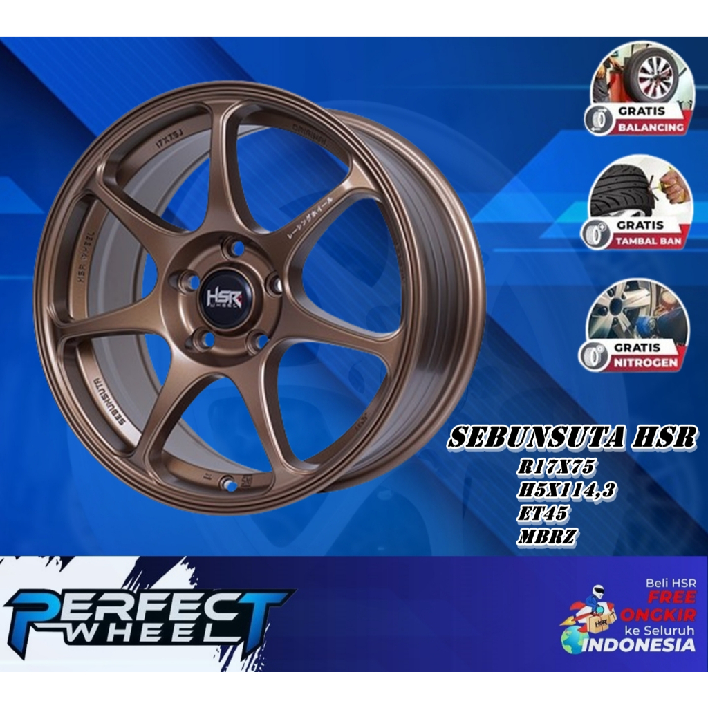 Velg Mobil Ertiga Expander Terios R17 Model JDM Hsr Wheel Sebunsuta Bronze