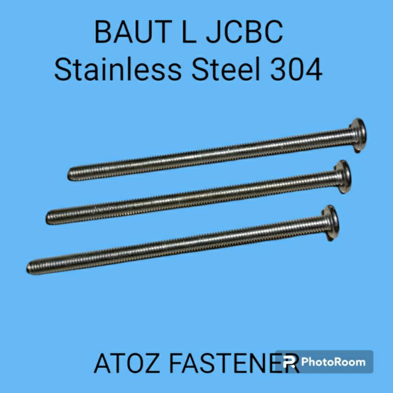 Baut L JCBC M6 X 110 [ FULL DRAT ] FURNITURE CONNECTOR Stainless Steel 304. Kunci L5