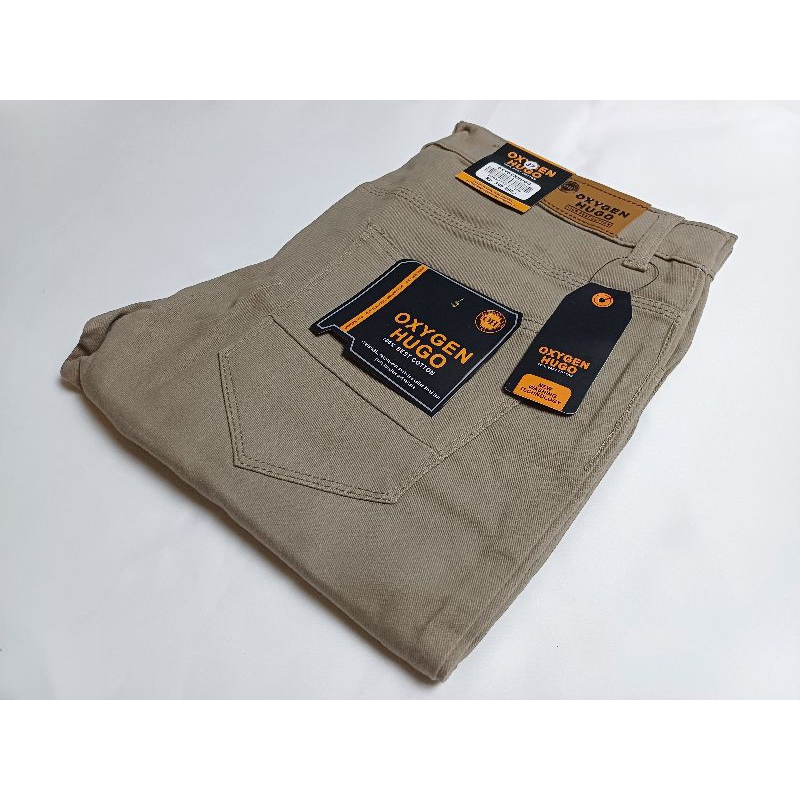 Oxygen Hugo Celana Panjang Jeans Standar Pria Dewasa Bahan 100% Best Cotton Reguler Premium promo
