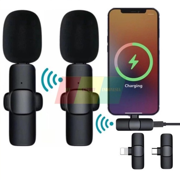 KF7 Microphone Wireless Bluetooth Type C HP Laptop Lightning MIC Clip On  Type C
