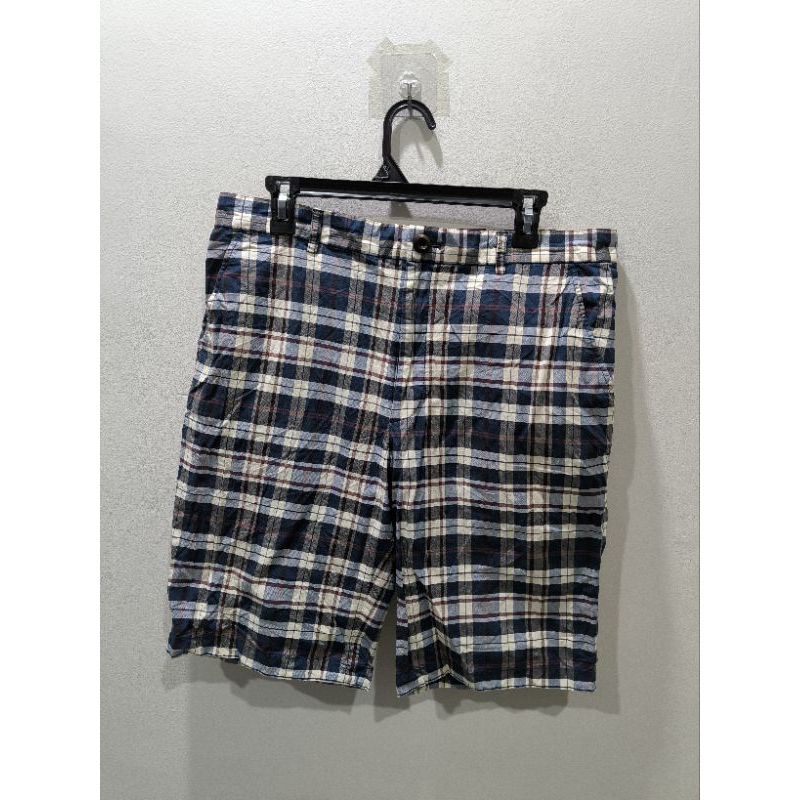 Celana Katun Pendek Pria Motif Kotak2 ANN CLIFF