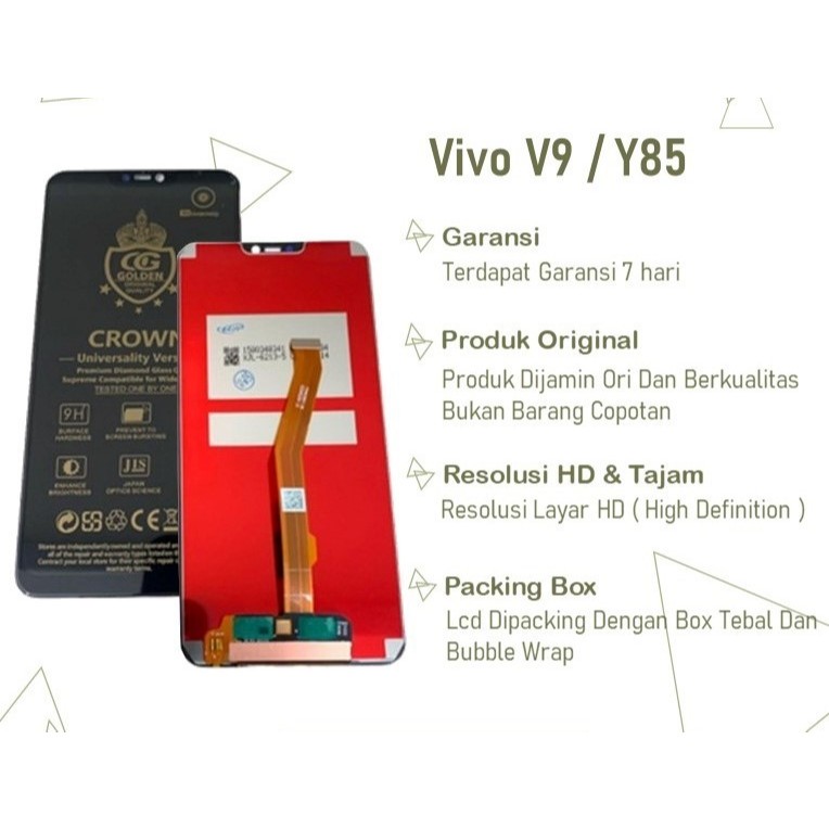 LCD TOUCHSCREEN VIVO V9 / V9 PRO / V9 YOUTH / Y85 / Y85A COMPLETE ORIGINAL FULLSET / LCD VIVO V9 / L