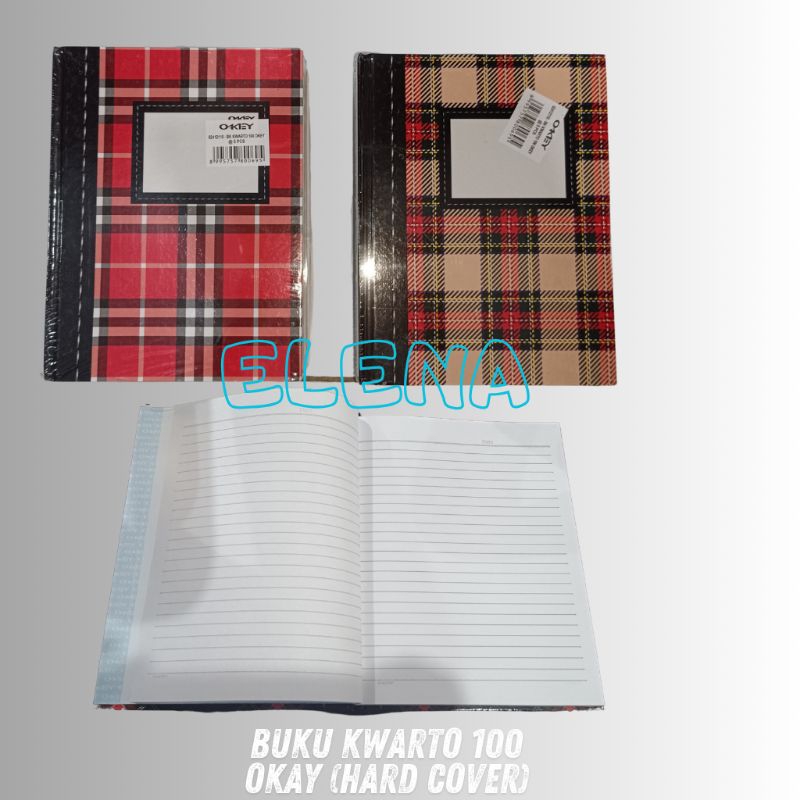 

buku tulis hardcover kwarto okey 100lbr