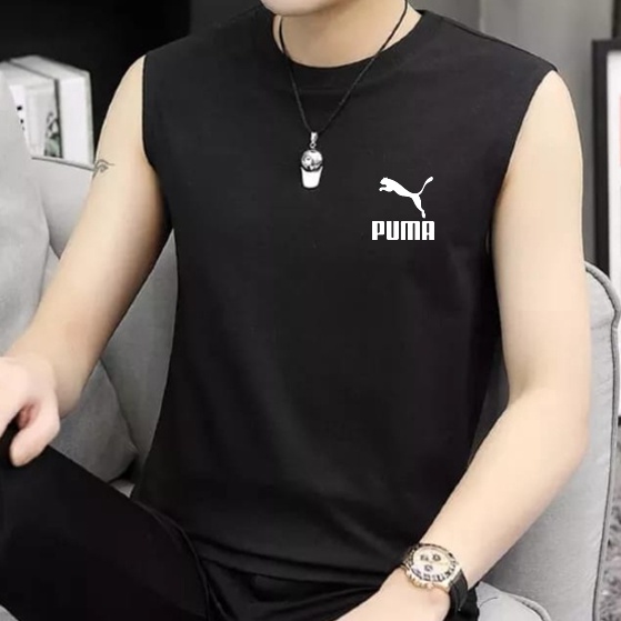 KF7 Bisa Cod Singlet Pria Dewasa Logo PMA Baju Singlet Pria Trendy Kaos Singlet Pria Gym Baju Tanpa 