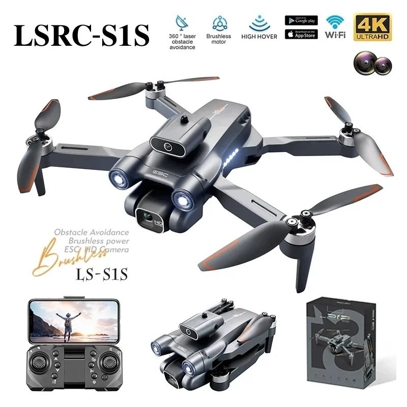 Drone LSRC S1S Brushless Motor Dual Kamera ESC Obstacle Avoidance