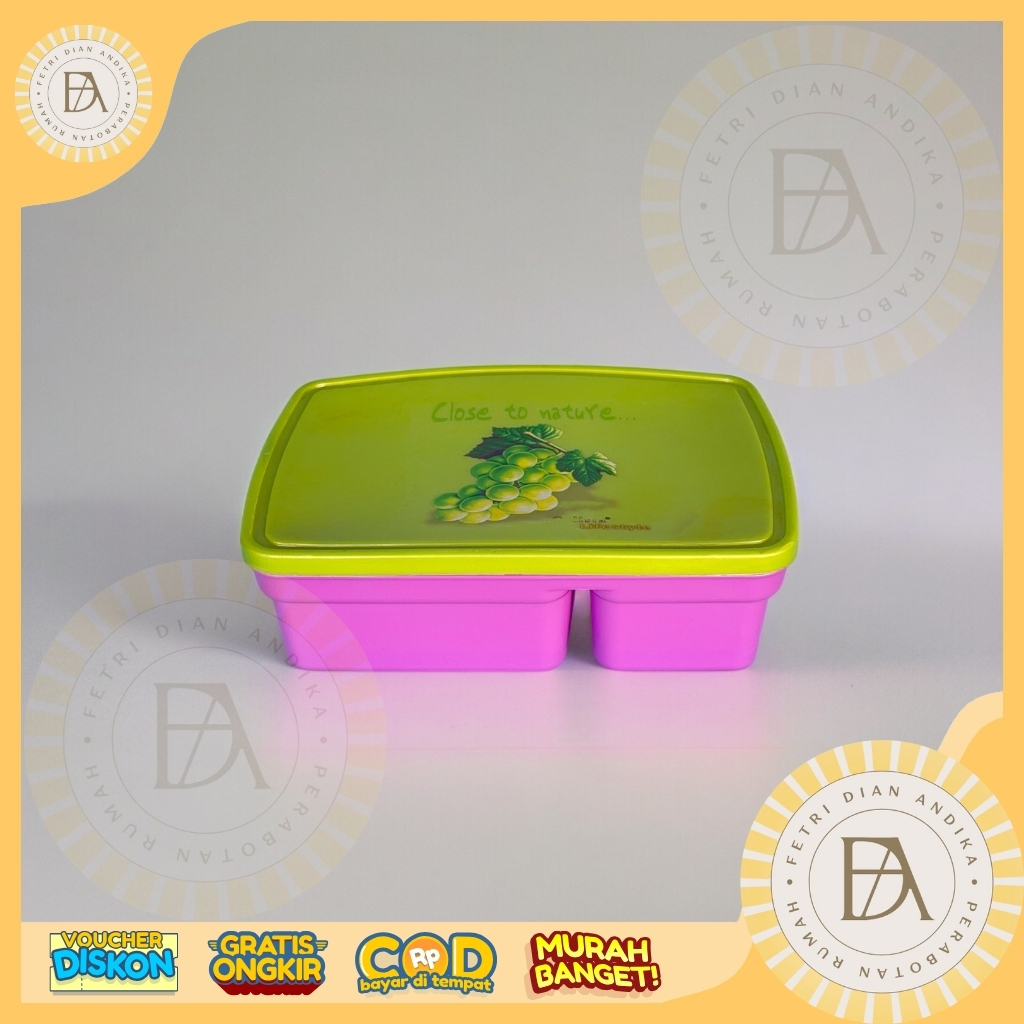 Lunch Box Calista Sekat 3 Tepak Makan Plastik