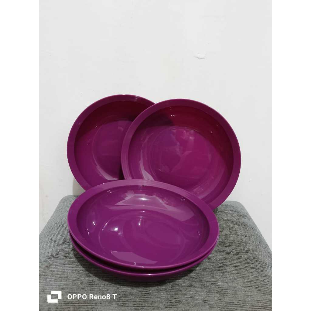 Piring makan ungu large deep plate 4 pcs