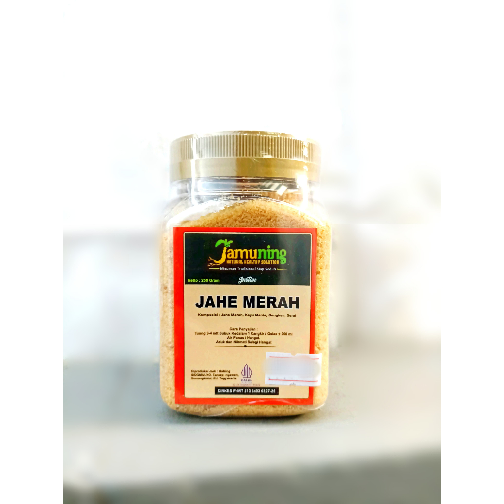 

Jamuning Jahe Merah Instan (toples 250gr)