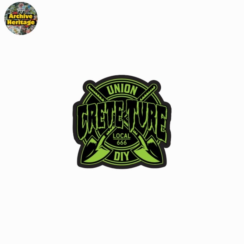 

sticker Creature Crete-ture DIY logo local union 666 skateboards stiker