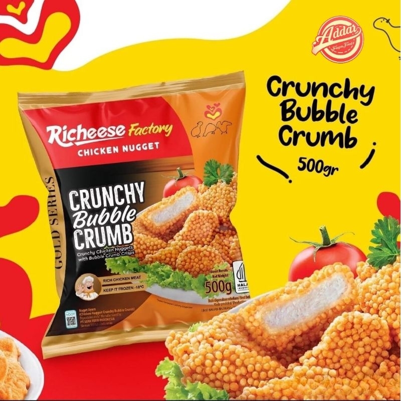 

Richeese Crunchy Bubble Crumb Chicken Nugget 500 gram