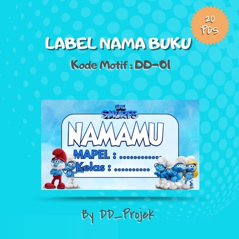 

STIKER KARAKTER LABEL BUKU