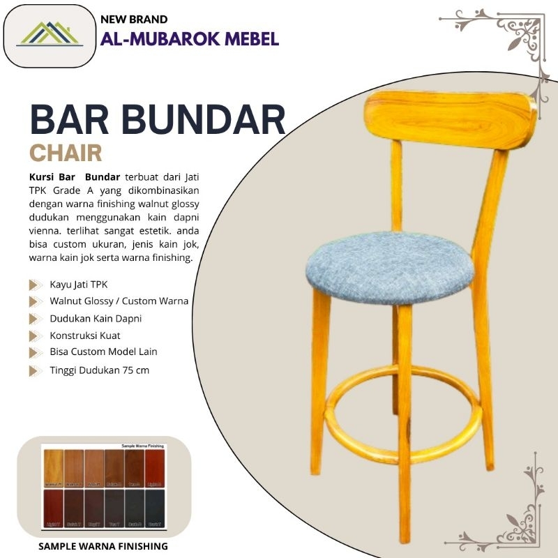 Kursi Bar Stool Mewah // Kursi Bar Model Terbaru // Kursi Bar Kayu Jati