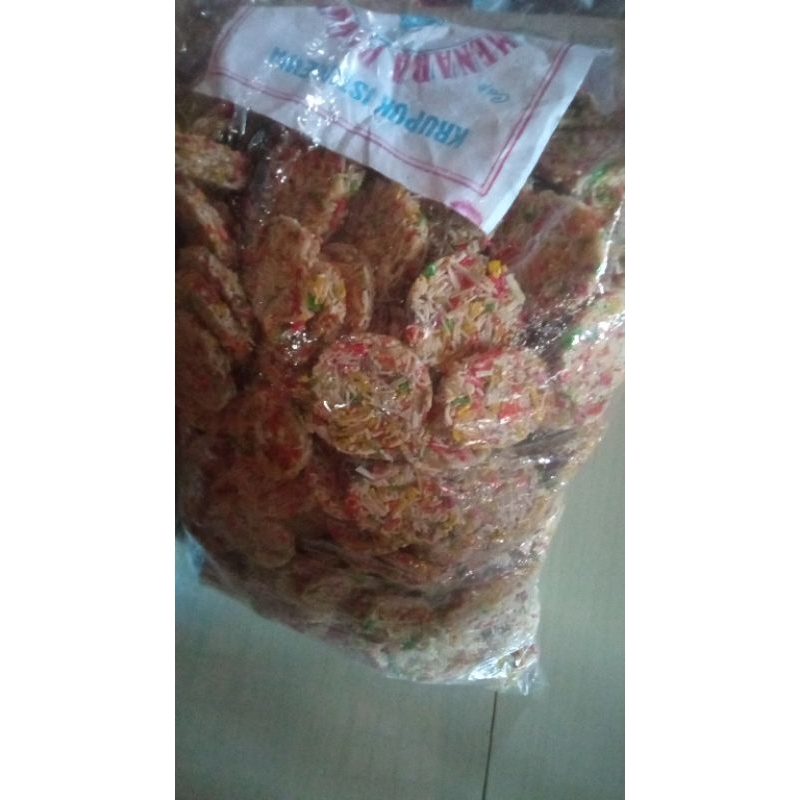 

1 kg kerupuk bulat warna