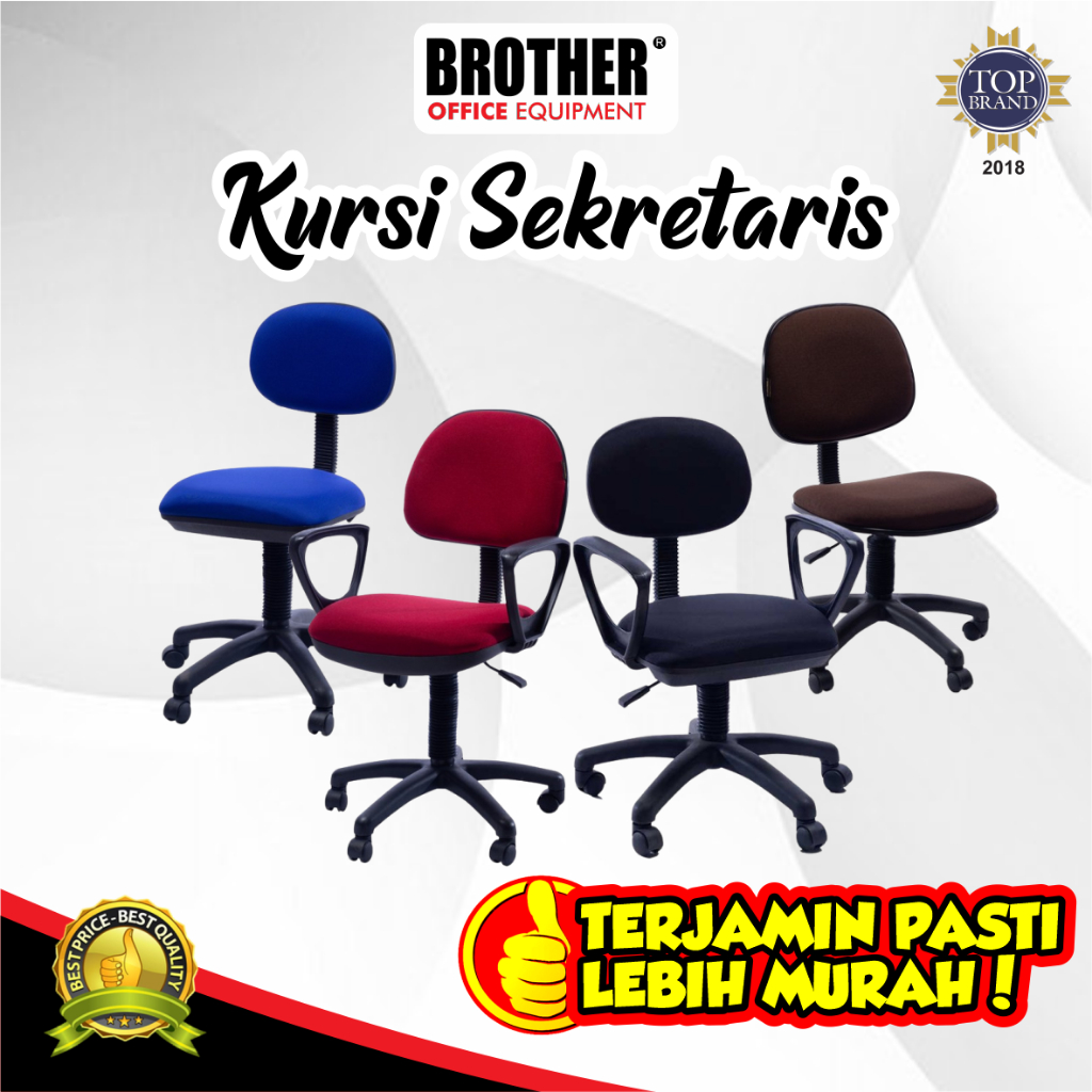 KURSI SEKRETARIS/ KURSI KANTOR/ KURSI BELAJAR/ KURSI BROTHER RODA - BROTHER BR 501