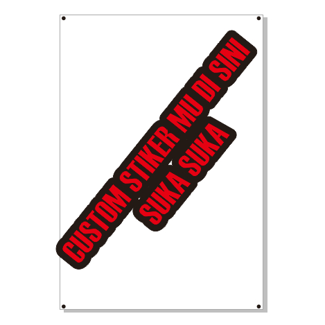 

Custom Stiker + Cutting Area Cetak 29cm x 43cm
