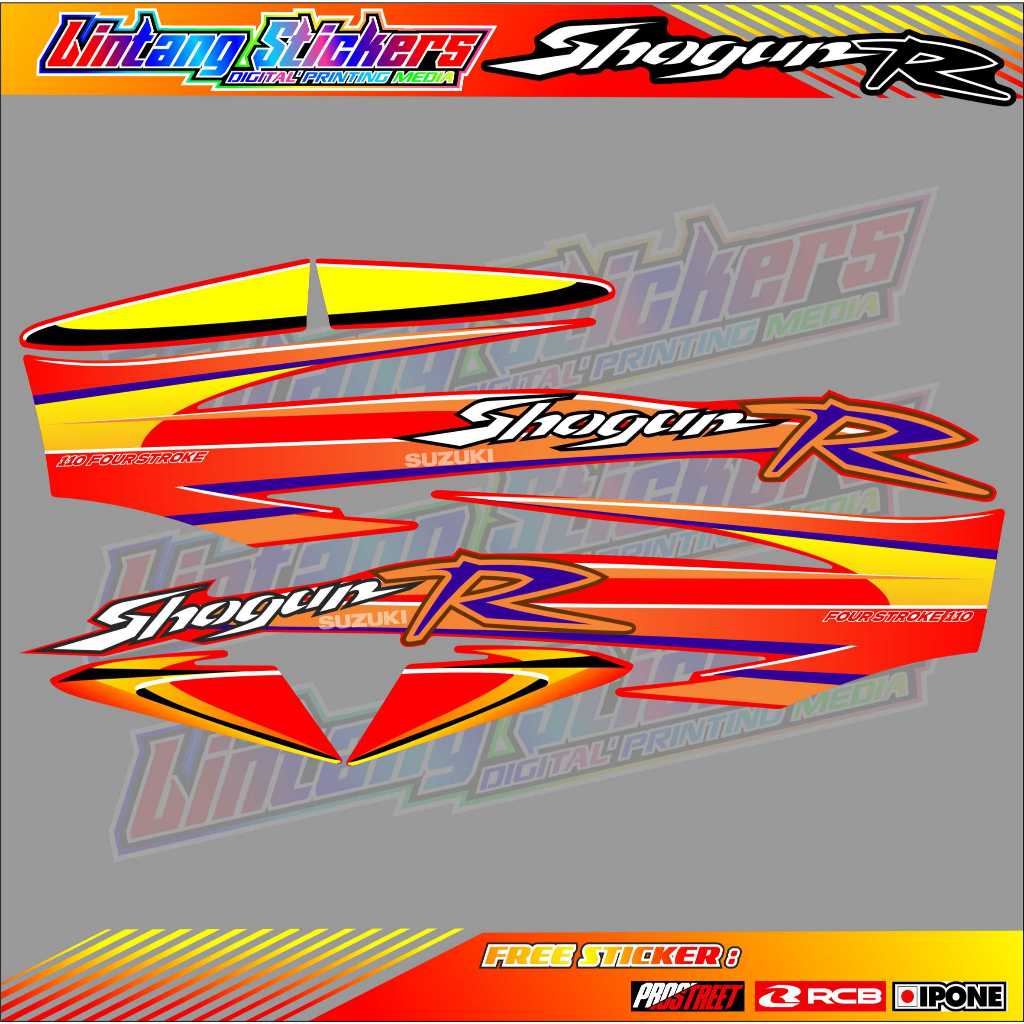STRIPING VARIASI MOTOR SUZUKI SHOGUN 125 R / STICKER LIST VARIASI MOTOR SHOGUN 125R