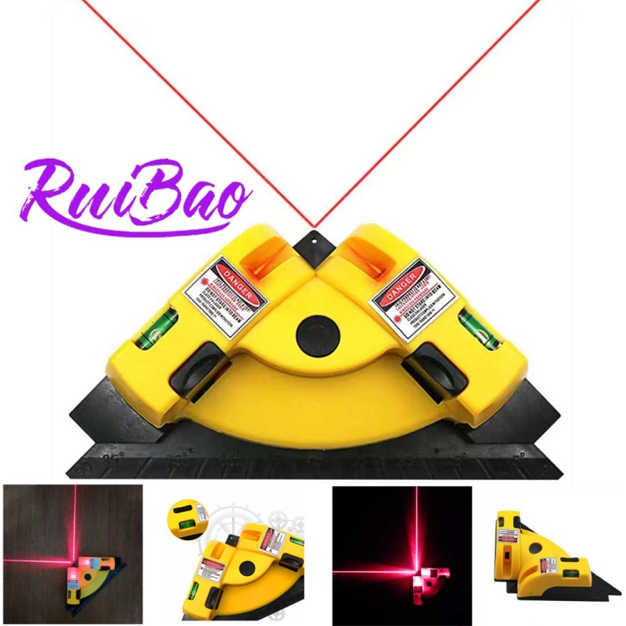 Laser Level Line Siku Sudut 90 Derajat / Laser Alat Ukur Siku Kelurusan Permukaan