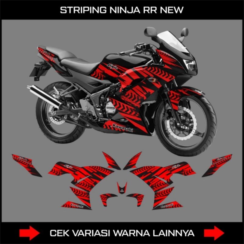 Striping Kawasaki Ninja RR 150 New Variasi 01 / Decal Sticker Ninja RR 150 New Grapis