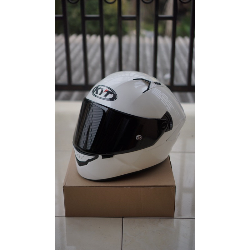 HELM ORIGINAL KYT NFR WHITE PEARL SECOND MULUS LIKE NEW NEGO