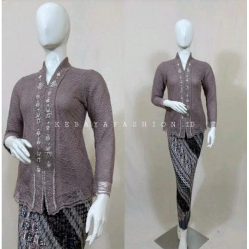 SETELAN KEBAYA FLOY BRUKAT PAYET/KEBAYA WISUDA/ATASAN FLOY BRUKAT/KEBAYA LAMARAN/KEBAYA BRUKAT