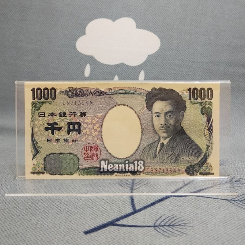 Akrilik Tempat Uang Pajangan Hiasan Jepang 1000 Yen