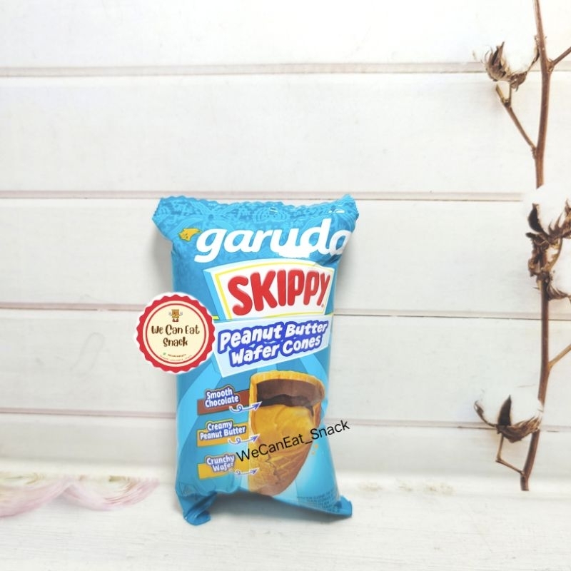 

Garuda Skippy Peanut Butter Wafer Cones Snacks (Isi 10 Bks)