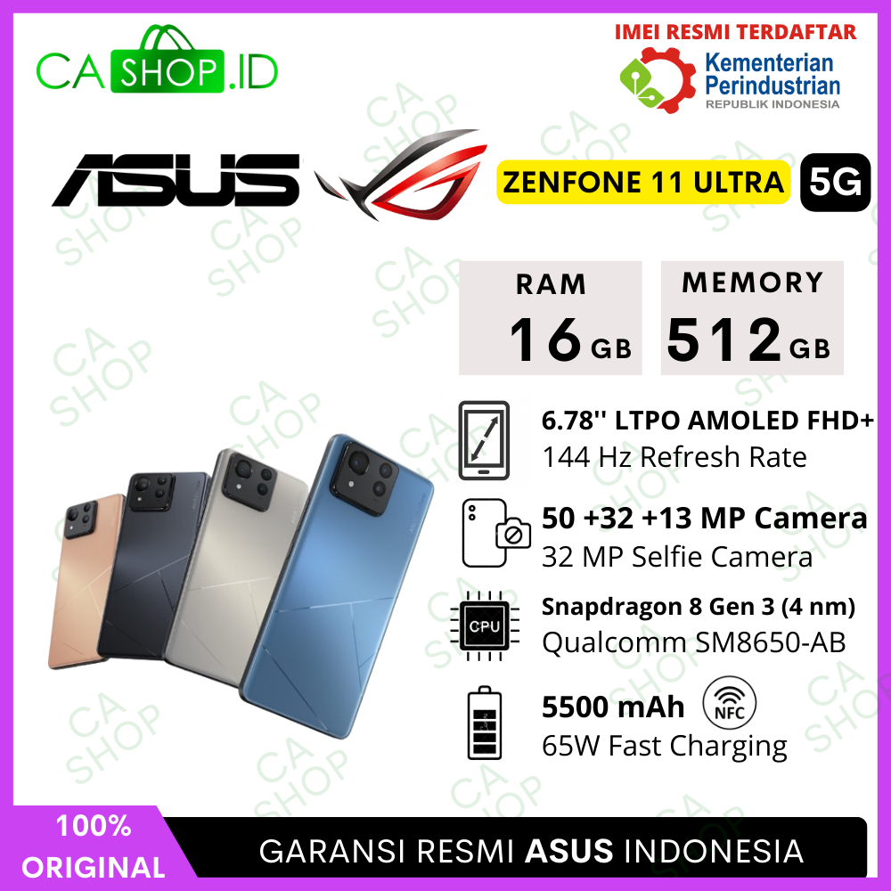 Asus Zenfone Series | Zenfone 11 Ultra 5G NFC 16GB 512GB + 12/256GB | Zenfone 10 | Zenfone 9 - New O