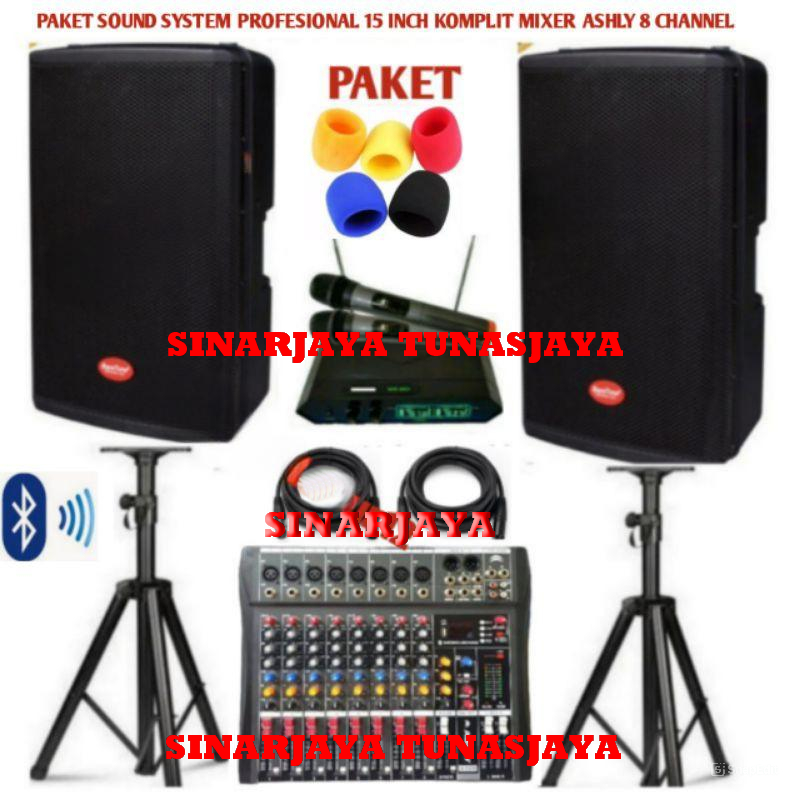 Paket sound sistem max15rc max 15 rc plus mixer Ashly