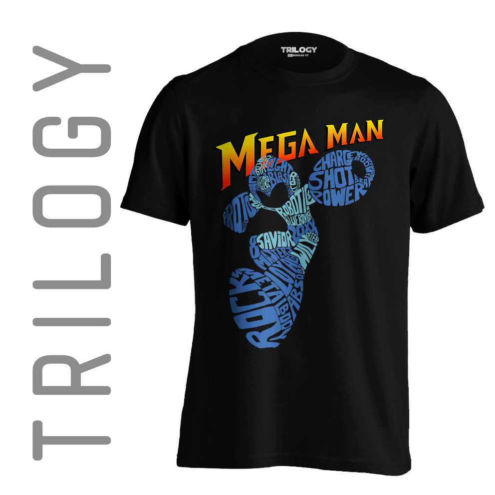 TRILOGY TRF 0325 - Kaos Mega Man Megaman Rockman - Game Classic Retro Vintage T-shirt Tshirt