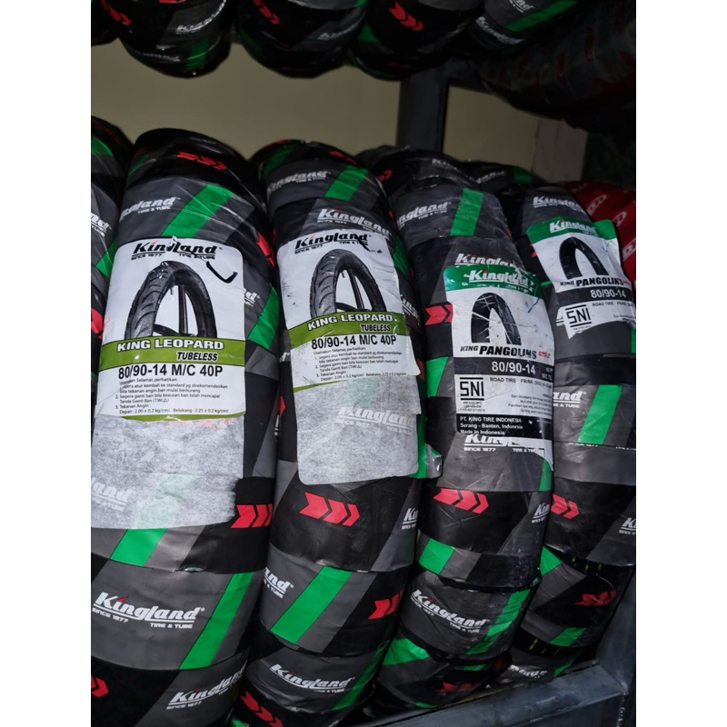 BAN KINGLAND KING LEOPARD, KING TIGER, KING PANGOLINS  80/90-14, 90/90-14 TUBELESS