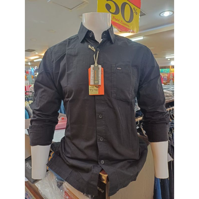 KEMEJA PRIA CARDINAL CASUAL REGULER HITAM