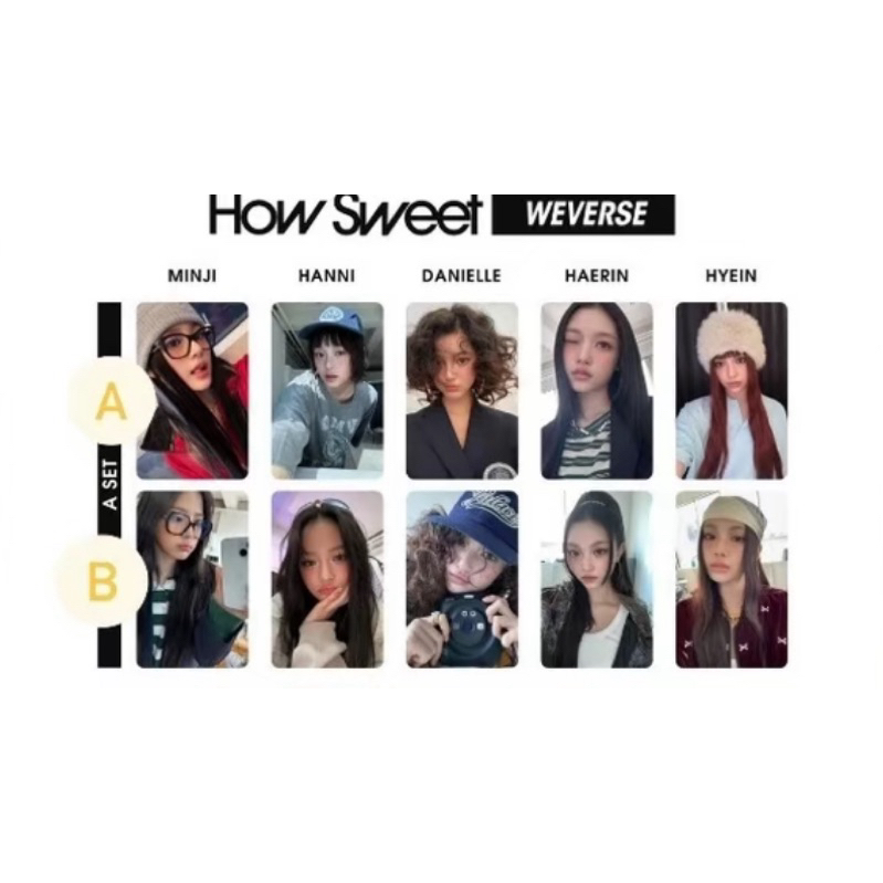 Photocard official newjeans howsweet ver a minji hanni danielle haerin hyein