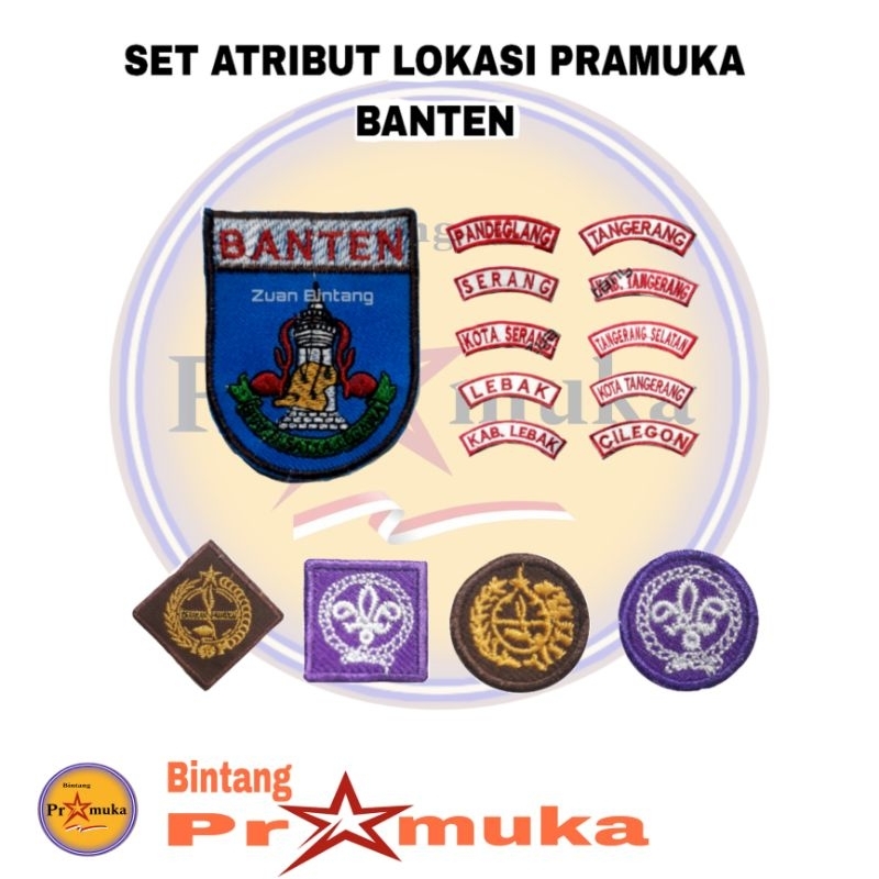 ATRIBUT PRAMUKA KWARDA KWARTIR BANTEN 1 SET/ATRIBUT PRAMUKA BANTEN
