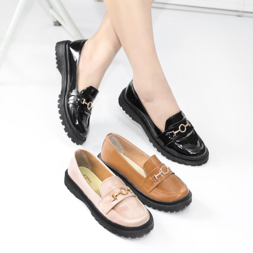 SEPATU WANITA DOCMART LOAFERS SEPATU FLAT HAK FASHION
