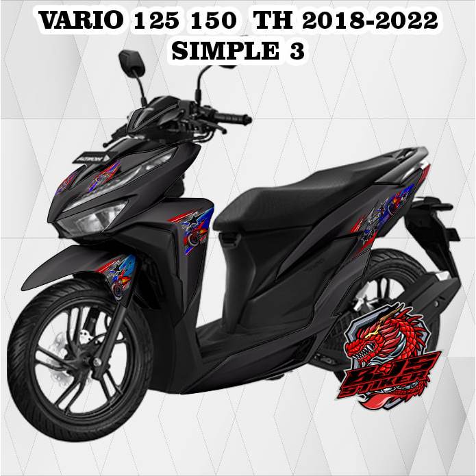stiker striping vario 125 150 led 2018-2022 simple 3- stiker decal honda vario 125 150 led 2018-2022