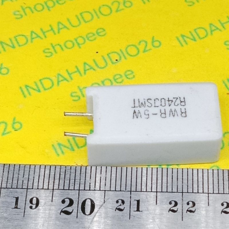 berdiri RWR 0R24 5W resistor 0.24 ohm 5 watt jarak kaki 5mm 0,24 ohm 5watt kapur 240 mili ohm