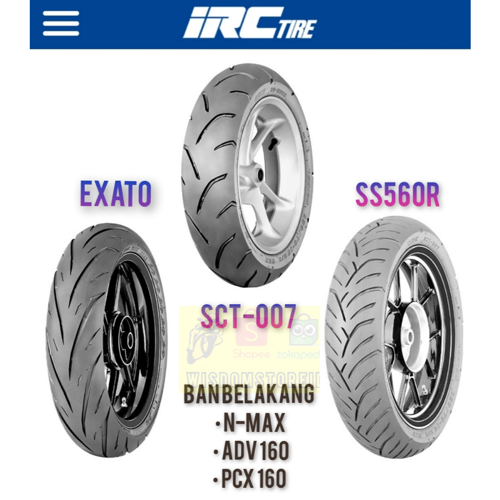 Ban IRC SS-570F 110/70-13 EXATO 120/70-13 SS-560R SCT-007 130/70-13 PRODUKSI TERBARU 2024 Tubeless F