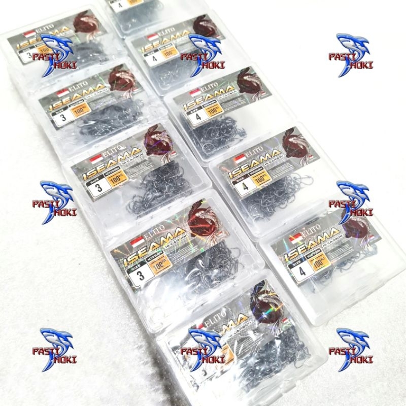 Mata Pancing Kotakan isi 100  / Mata Pancing Elito isi 100 / mata kail / pancingan / kail seling uda