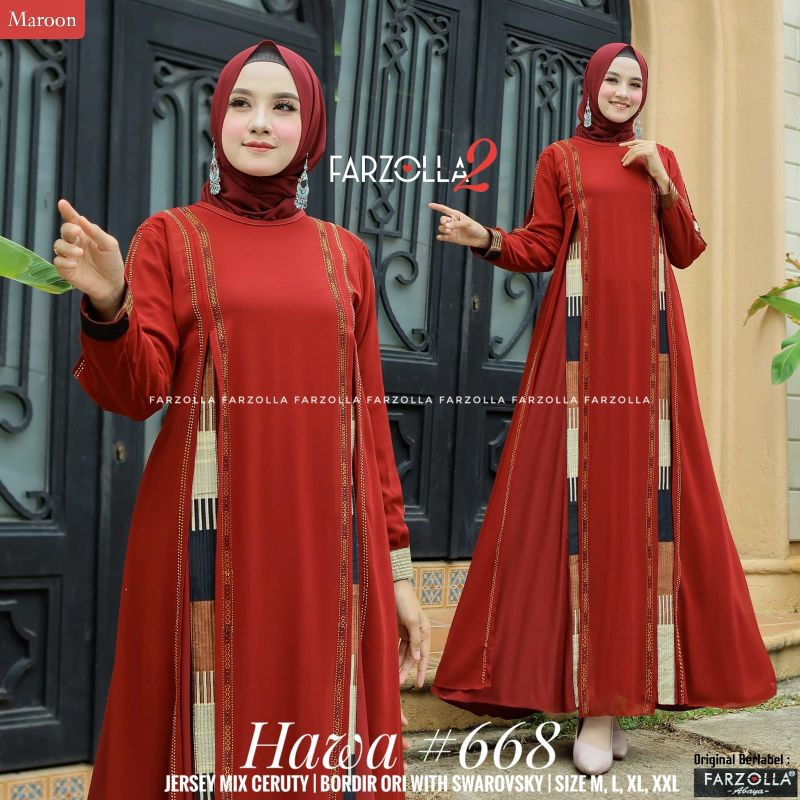 ABAYA TURKEY MAROON / ABAYA WARNA / ABAYA BORDIR