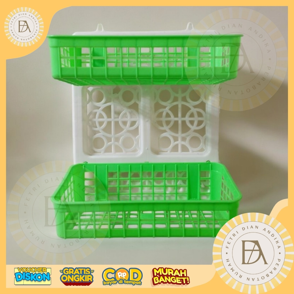 Rak Kamar Mandi Plastik Susun 2 / Rak Plastik JOICE