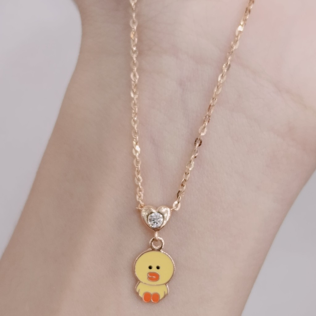 KALUNG ANAK YELLOW DUCK EMAS ASLI NORI LUCU