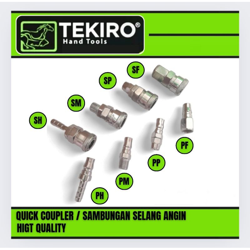 TEKIRO Quick Coupler Nepel Sambungan Selang Angin Kompresor ORIGINAL