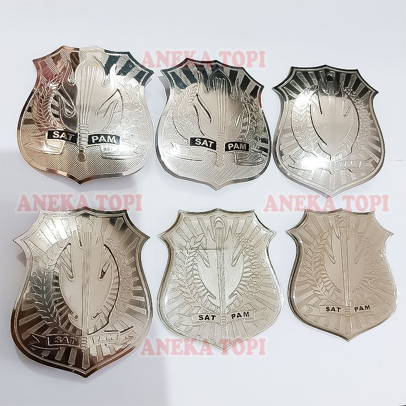 Lencana Satpam Silver Pin Atribut Satpam Bros Satpam Lencana Satpam Silver Lencana Atribut Satpam - 
